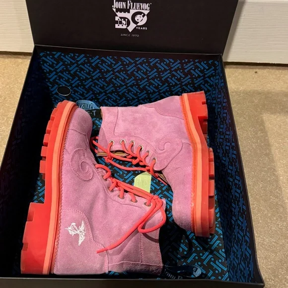 John Fluevog, Size 7.5, purple/pink - Picture 2 of 3